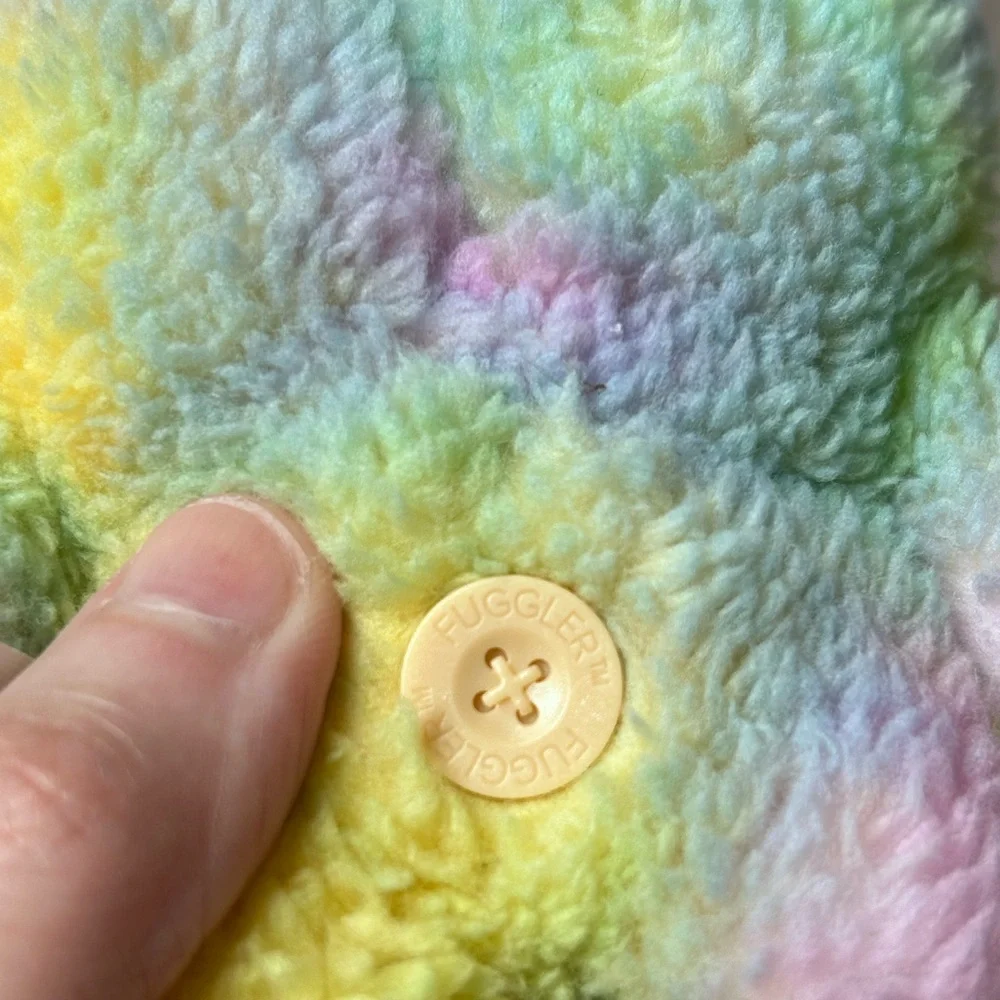 Fuggler Mini Clip-On Keychain Plush Munch Munch Lab-Misfit Pastel Rainbow 5”